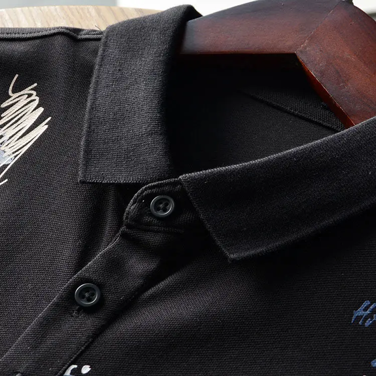 Summer Men's Short-sleeved Polo Shirt Fashion Print T