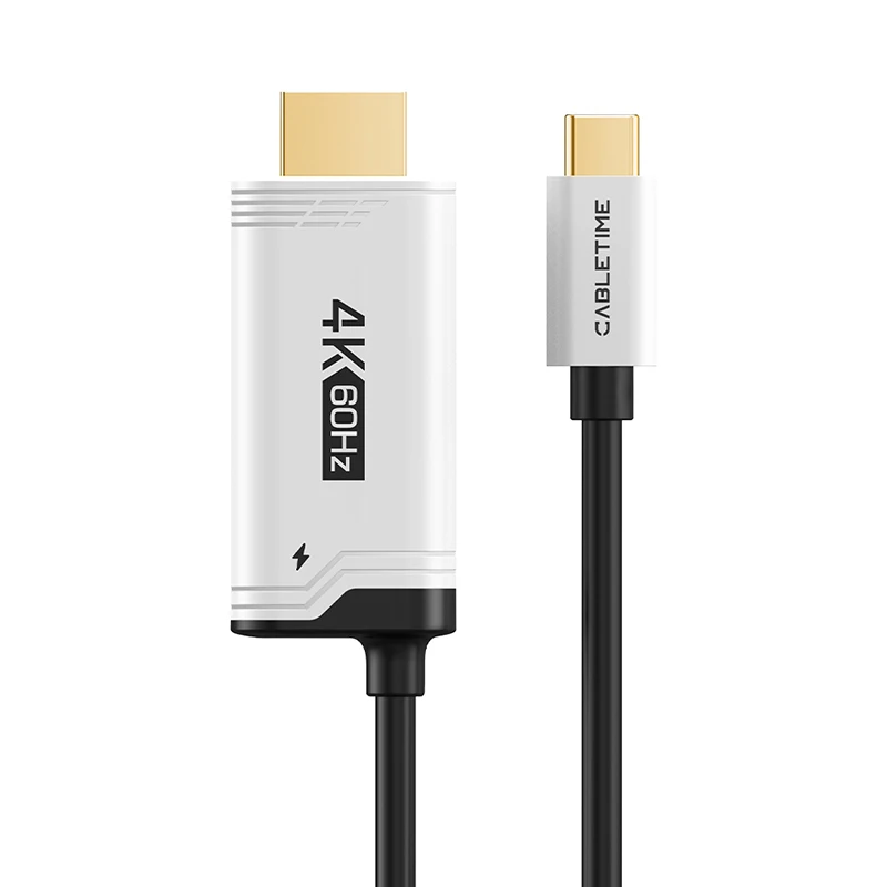 Kabel CABLETIME USB C do HDMI dla Nintendo Switch 2 1 OLED PD 100W 4K 60HZ Adapter kabla typu C do HDMI Idealny do laptopa PS4/5 — zdjęcie produktu 7