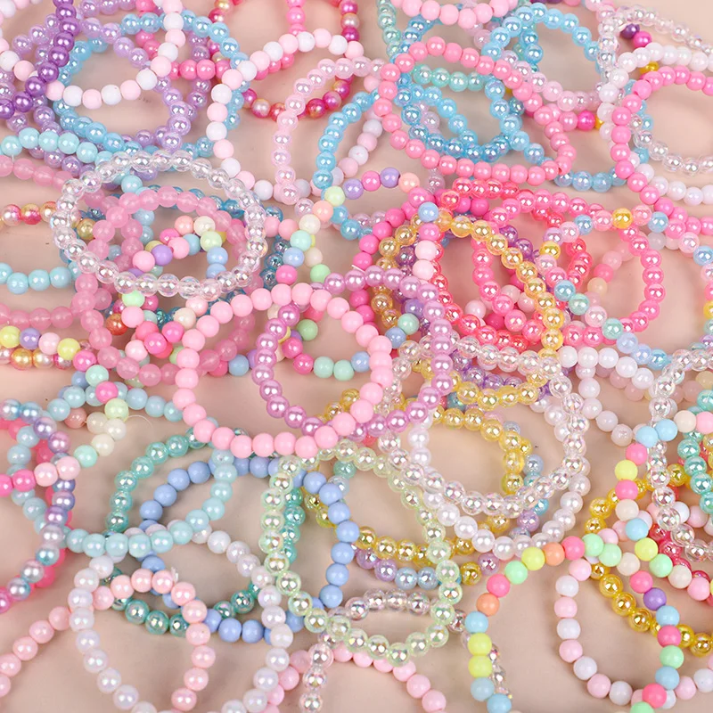 

20-100pcs Girls Beaded Bracelet Birthday Party Accessories Random Style Small Gift For Guests To Attend Wedding