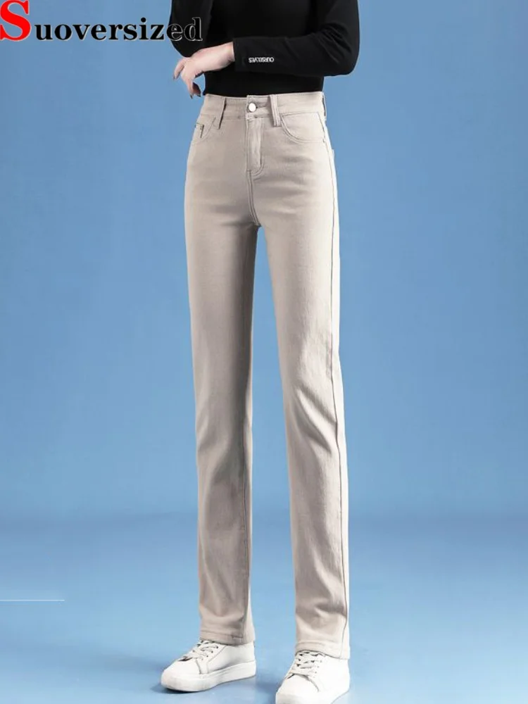 

Прямые широкие джинсы с высокой талией, винтажные мешковатые корейские модные уличные брюки Vaqueros, женские повседневные прямые джинсовые брюки в стиле ретро