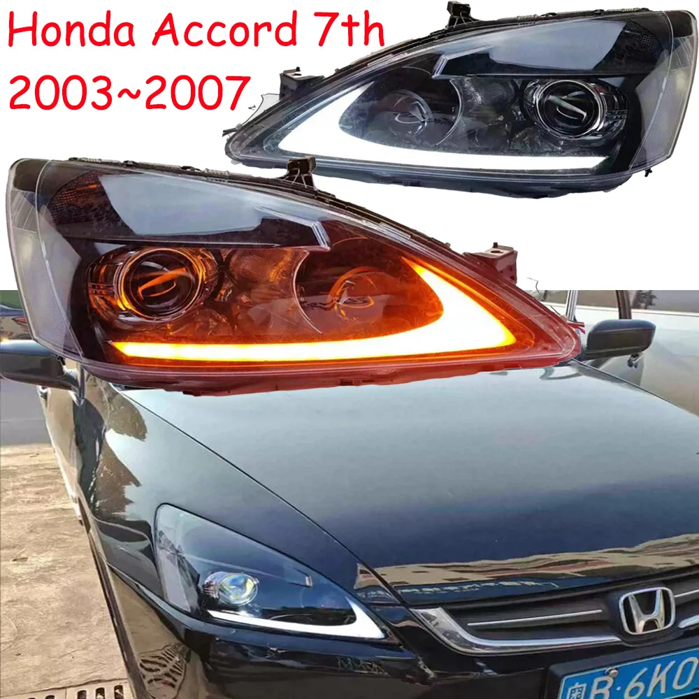 car bupmer head light for Honda Accord headlight 7th 2003~2007y LED car accessories DRL fog for Honda Accord headlamp