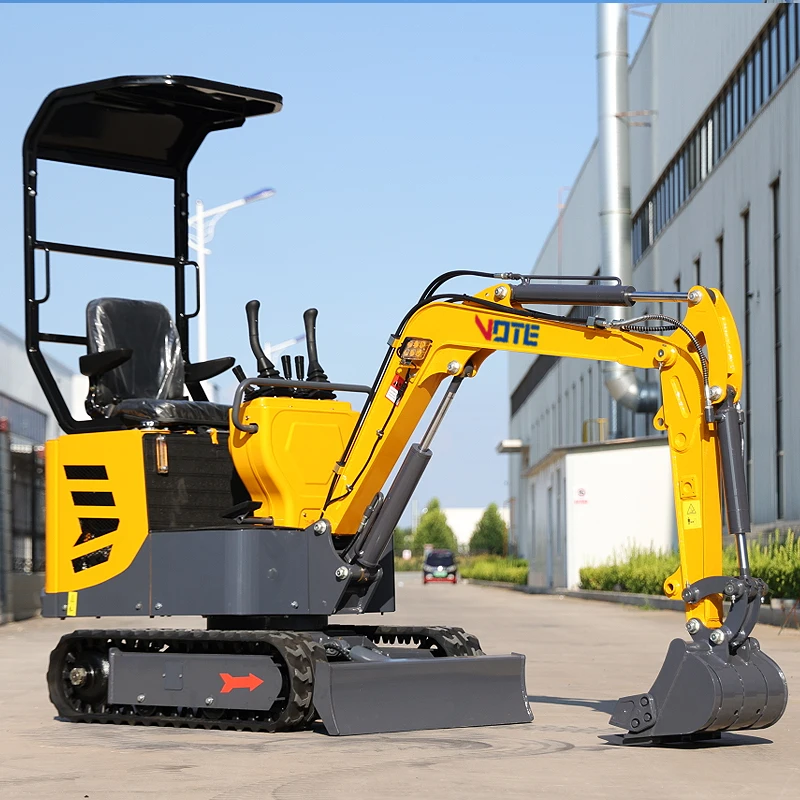 Free Shipping!!! EPA/EURO 5 Chinese Mini Excavator 1 Ton Multifunctional Small Bagger With Cabin Hydraulic Mini Digger For Sale