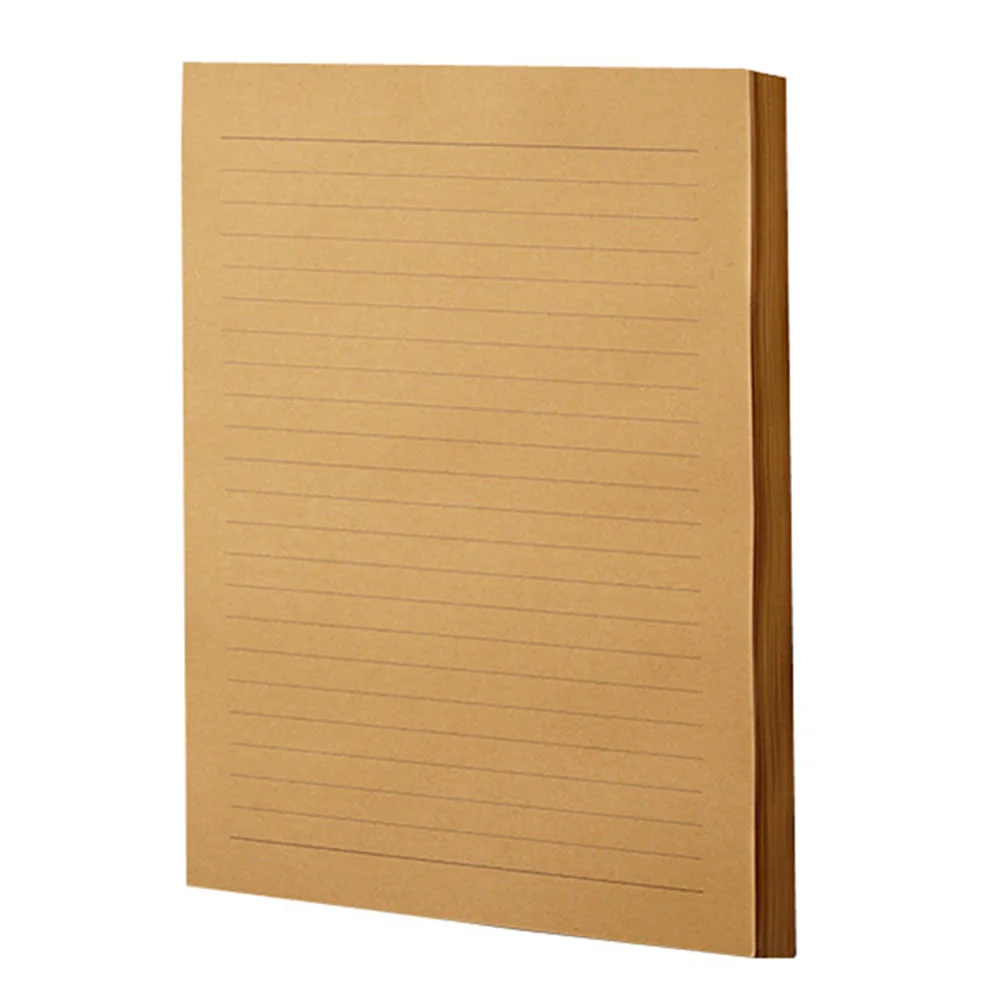 100 Sheets Handwriting Kraft Paper A5 Letter Student Lined Retro Style Supplies