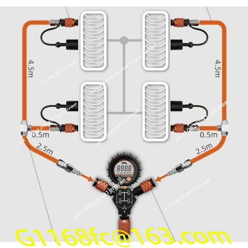 Vehicle Mounted Off-road Four Tube Charging and Discharging Integrated Outdoor Tire Pressure Monitoring Device