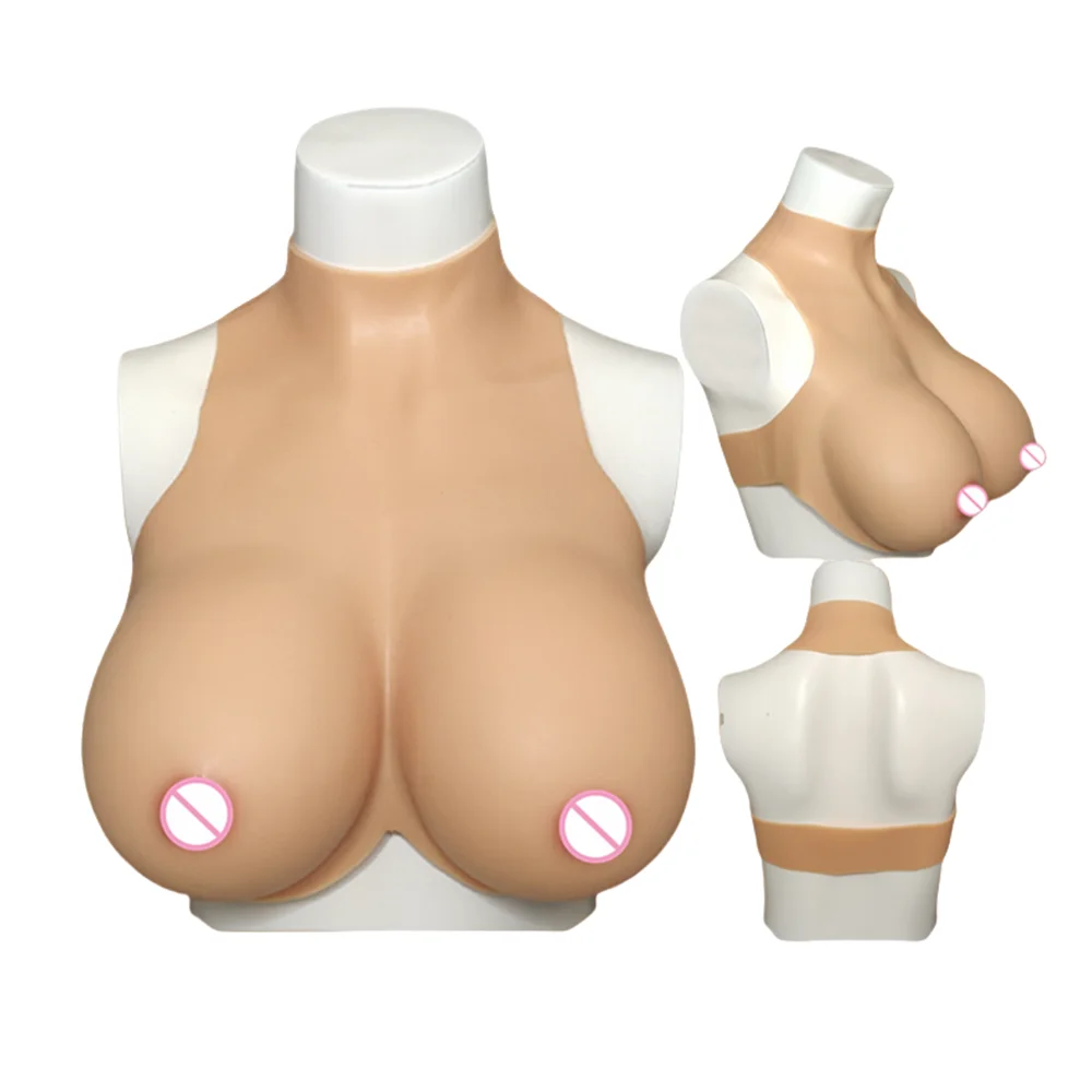 

Realistic Huge Fake Boobs Tits Artificial Silicone Breast Forms Bodysuit For Transgender Crossdresser Shemale Cosplay Mastectomy