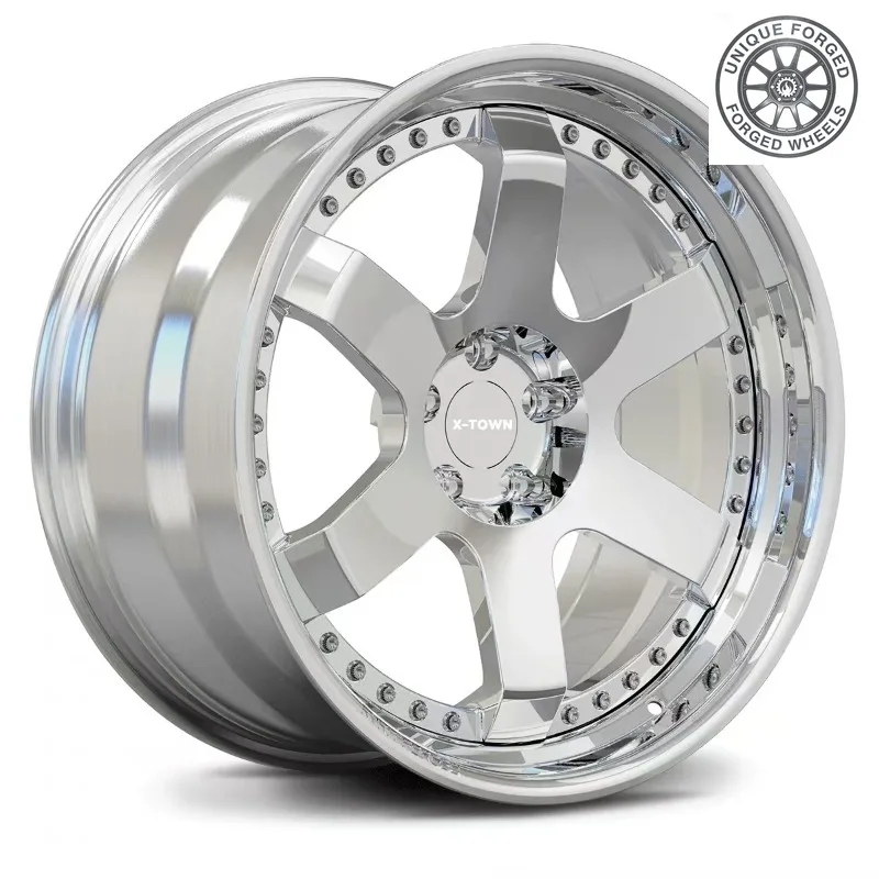 26 Style Custom 6‑Spoke 2‑Piece 6061‑T6 Forged Wheels Lightweight Polished Lip Aluminum Alloy Rims For Passenger Cars For Bmw Fo
