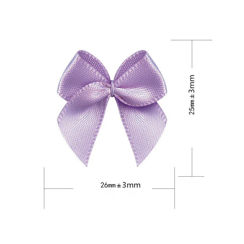 100pcs 25mm Satin Ribbon Bowknots DIY Wedding Christmas Clothes Party Decor Hair Accessories Gift Box Packing Materials Bows