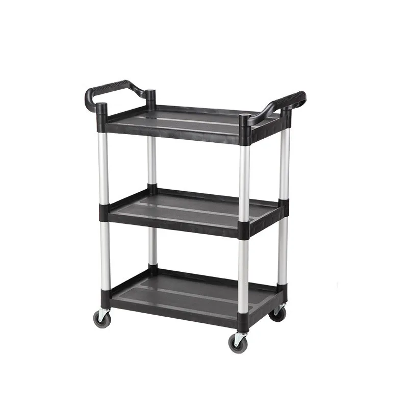 

Three-layer push dining cart multi-purpose hotel restaurant dining cart food delivery plastic