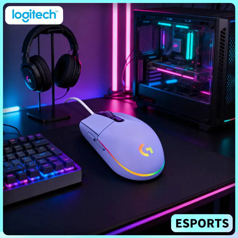 

Игровая мышь Logitech G102 проводная, частота отклика 1 мс, 20 млн нажатий, настраиваемая RGB-подсветка, 6 кнопок, идеально подходит для соревновательных игр