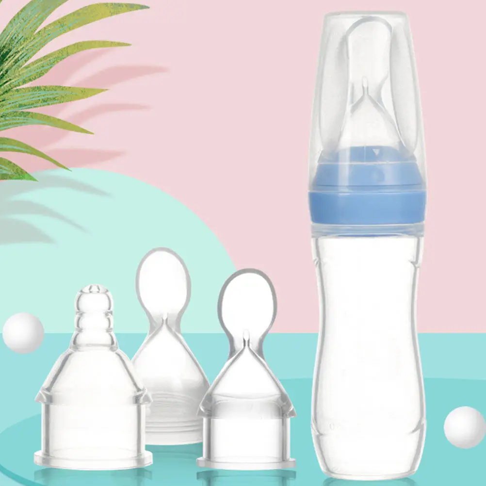 

3 шт. силиконовые бутылочки для кормления младенцев в форме ложки, розовые, для новорожденных, портативные, легкие, легко моются
