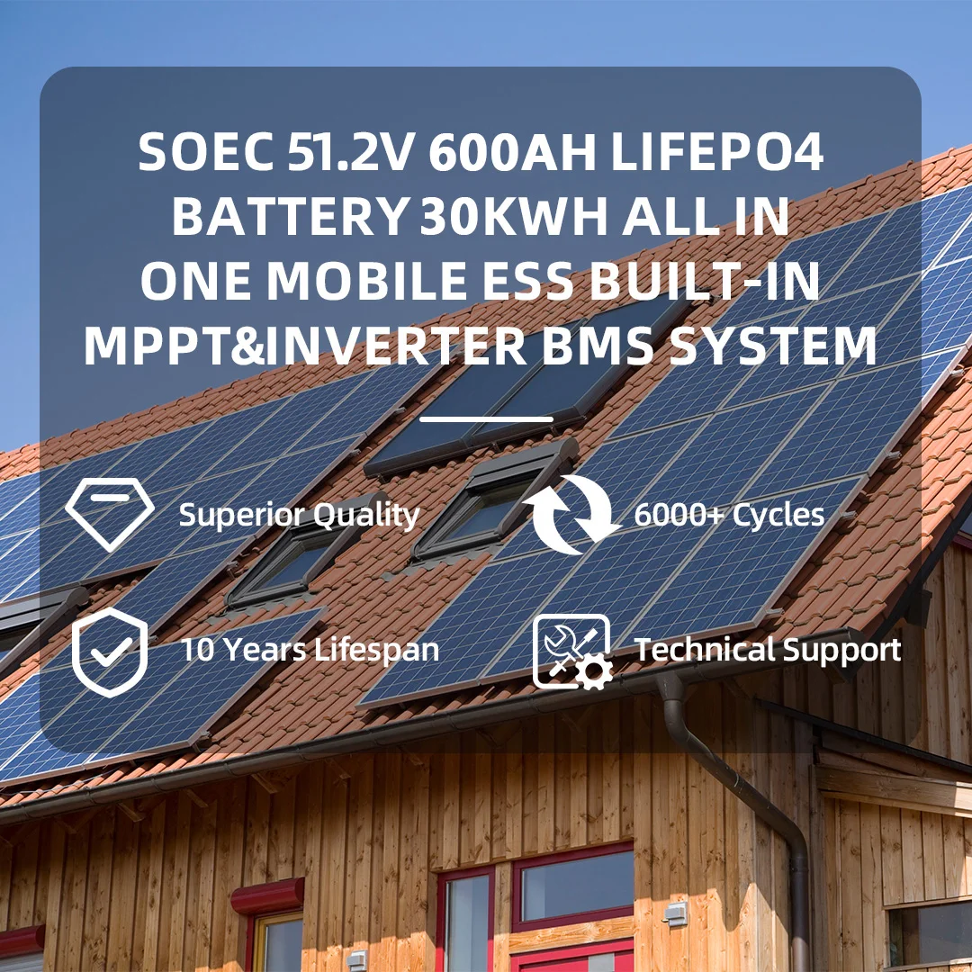 51.2V 560Ah 600Ah الناتج 3 المرحلة AC 380V 30kwh النظام الشمسي المنزلي المدمج في 12Kwh 20kwh 30kwh Lifepo4 تخزين الطاقة البطارية #2