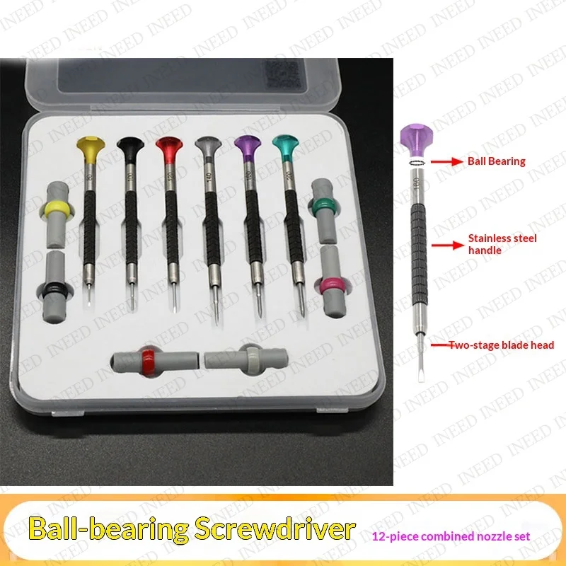 

Screwdriver set with ball bearing screwdriver repair tools, flathead screwdriver watch repair tool set suitable for watch repair