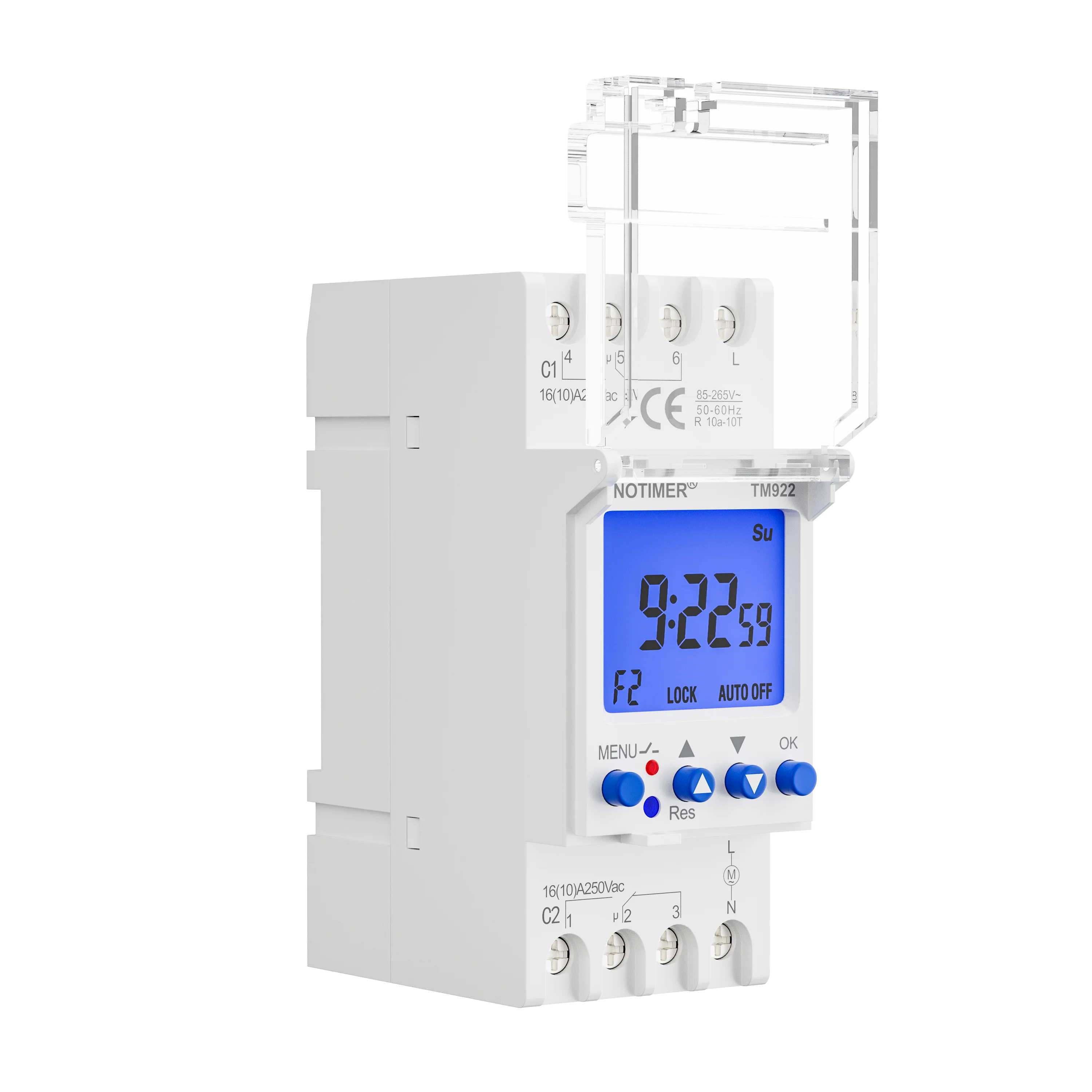 2 Channels Big LCD Display Programmable 24hrs Time Clock with Two Relay Independent Outputs