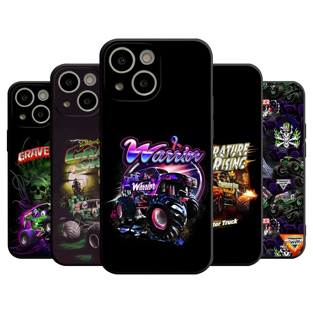 Grave Digger Monster Truck Phone Case For 14 Pro Max For Apple Iphone 16 15 Po Max 12 Mini 11 13 Pro Xr X Xs 8 7 Plus Back Cover