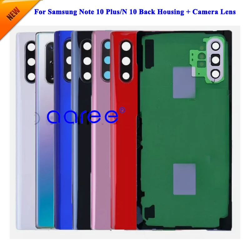 Grade AAA Back Cover with Camera Lens For Samsung Note 10 Plus Note 10 Back Housing Back Cover Door with Adhesive