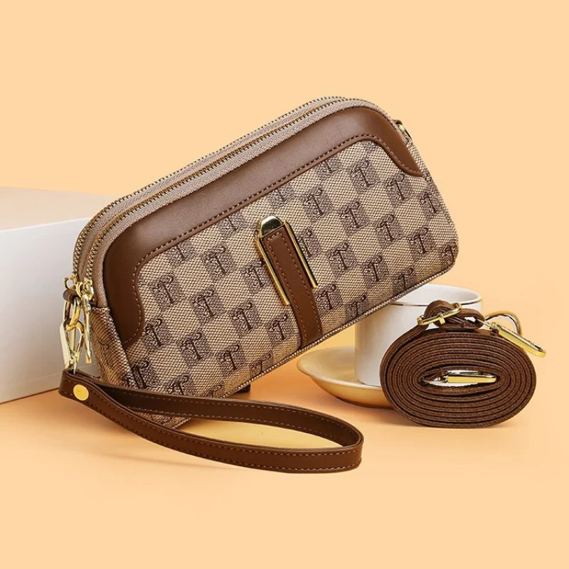 

Роскошная женская сумка-мессенджер из кожи премиум-класса с элегантным повседневным винтажным принтом в парижском стиле