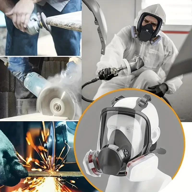 6800 gas mask, spray painting, pesticide spraying, chemical dust-proof and toxic comprehensive cover, fire protection and wide f