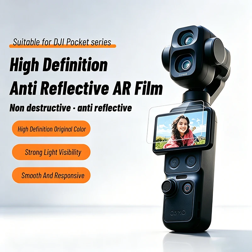 2Pcs Anti Reflective AR Film Tempered Glass Screen Protector for DJI Osmo Pocket 4 PRO /4 /3 HD Clear Gimbal Camera Accessories