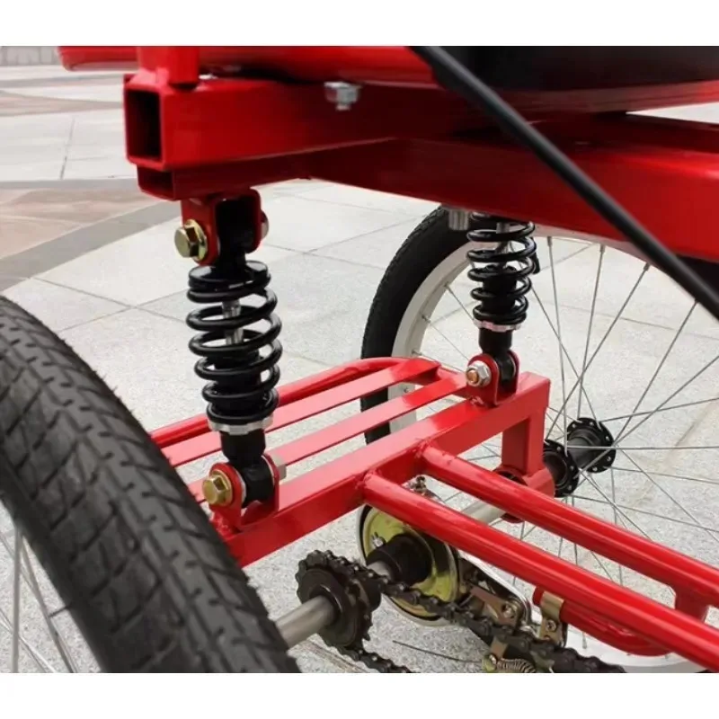 【Brand new】New Steel Frame Pedal Four Wheel Bicycle