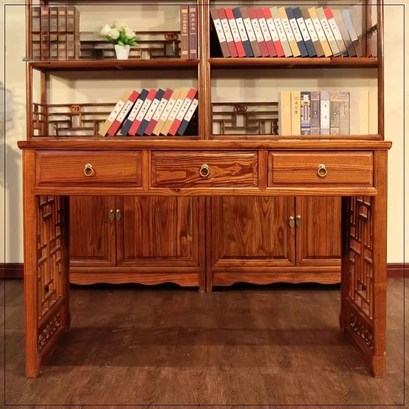 Elm desk computer desk antique painting case calligraphy table