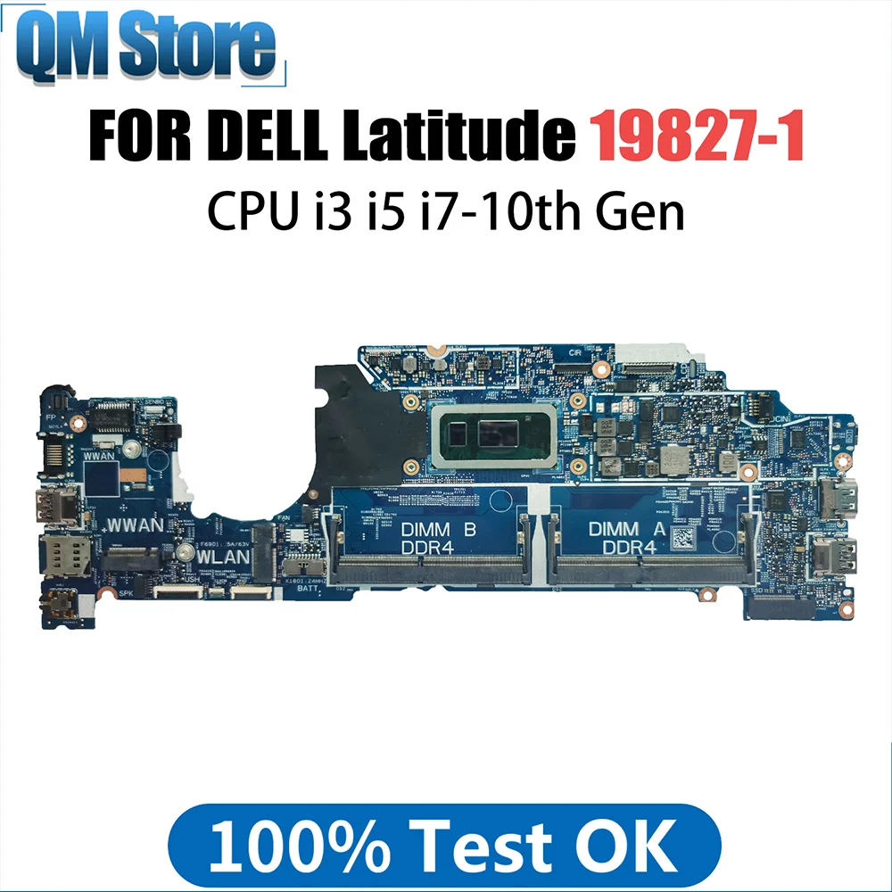 

Материнская плата для ноутбука Dell Latitude 5310 19842-1 CN-0KT2NC CN-0D2CKD CN-0T2K7X I3 I5 I7 10-го поколения CPU