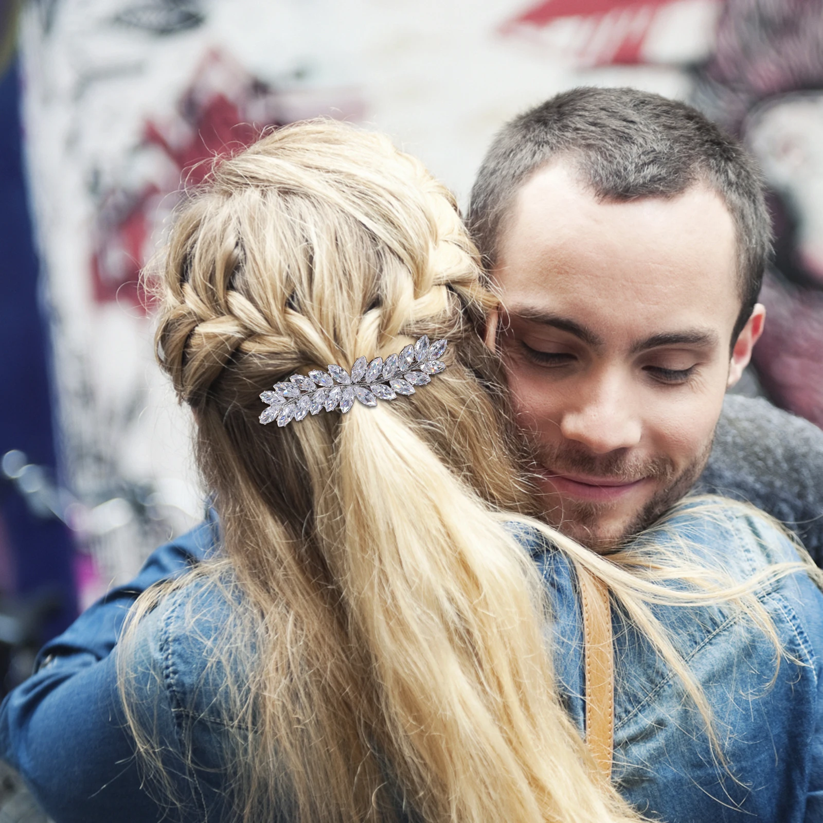 دبوس شعر من حجر الراين بمشبك زنبركي ممتاز لتزيين الشعر للنساء وإكسسوارات شعر لحفلات الزفاف