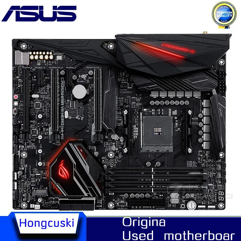 For AMD X470 64G AM4 For ASUS ROG CROSSHAIR VII HERO (WI-FI) Motherboard Socket AM4 USB3.0 SATA3 Original Desktop Mainboard