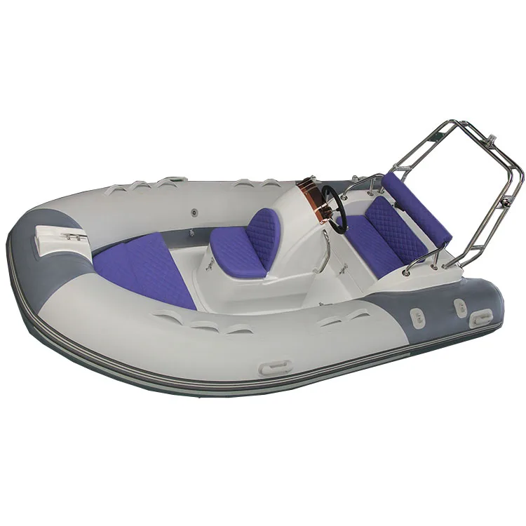 New Luxury 390 Rigid RIB Hypalon Fiberglass Inflatable Boat Outboard Motor 1.2mm PVC Material Sport Yacht Surfing Combo Set