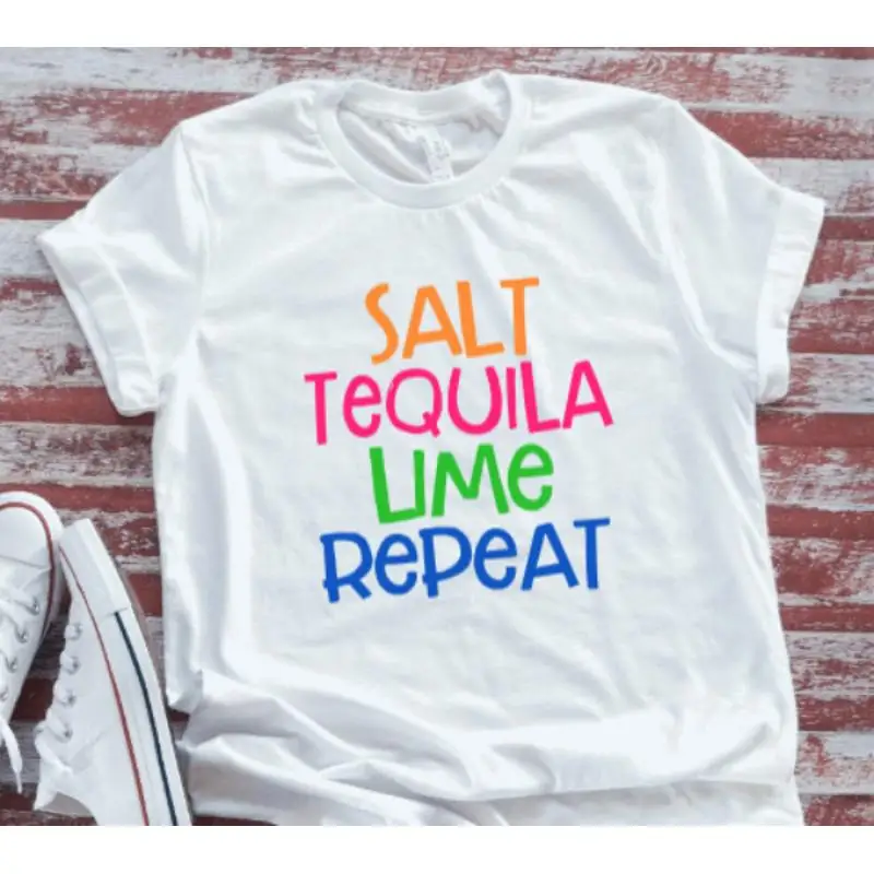 

Белая футболка Salt Tequila Lime Repeat