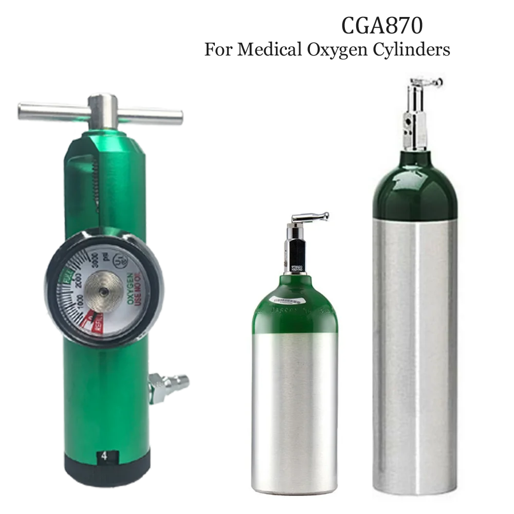 Brazil CGA540 America CGA870 0-4 LPM Oxygen Tank Flow Meter O2 Regulator for Medical Ozone Generator