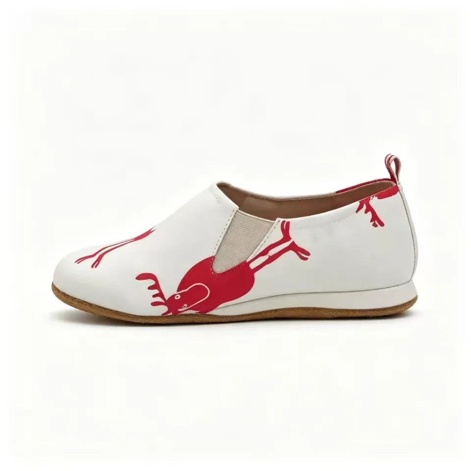 Evk Santa Print Christmas Flat Latin Dance Shoes Slip On Loafers Halloween Salsa Ballroom Tango Footwear Party Chaussures Heel