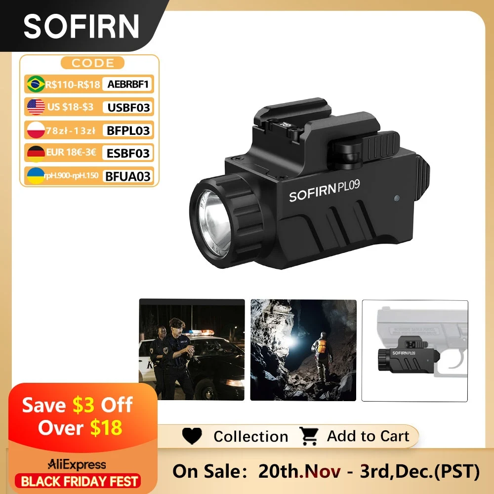 戦術的な懐中電灯ledライト充電式軽量ストロボモード付き高ルーメンsst401600lmsofirn-pl09