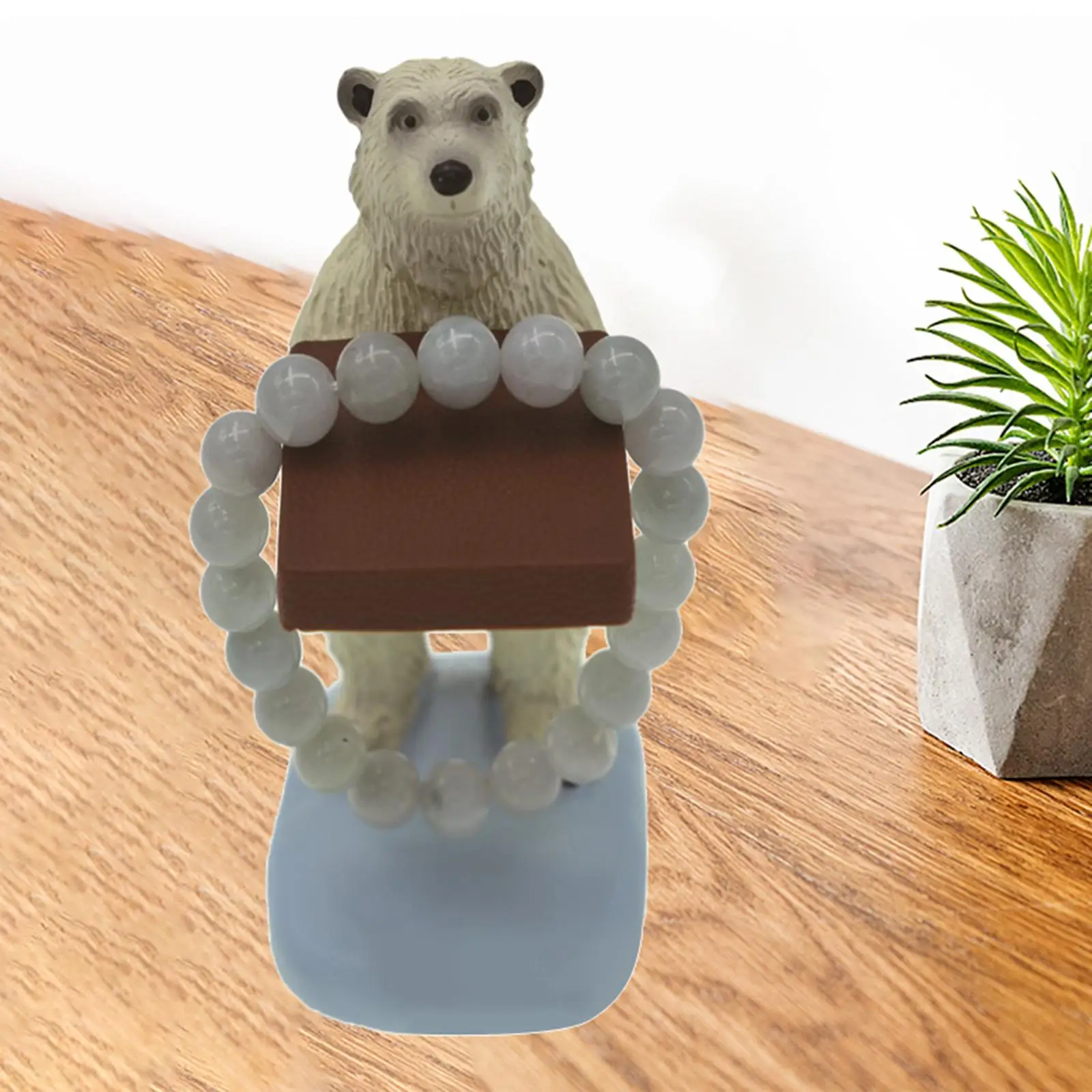 

Watch Table Jewellery Holder Ornament Sculpture Bracelet Storage Resin Bear Gift Creative Watch Display Stand for Home