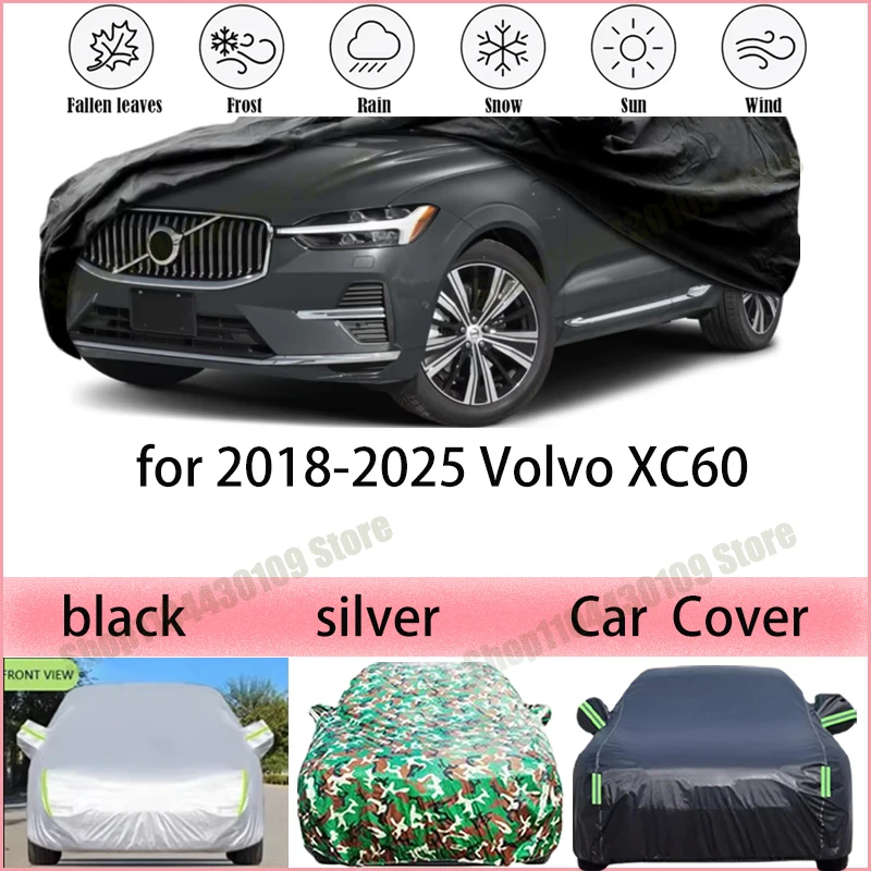 

Car Covers Custom Fit for 2018-2025 Volvo XC60 Car Cover Waterproof Summer Sun Shade Anti-UV Winter Rain Snow Prevent Cover