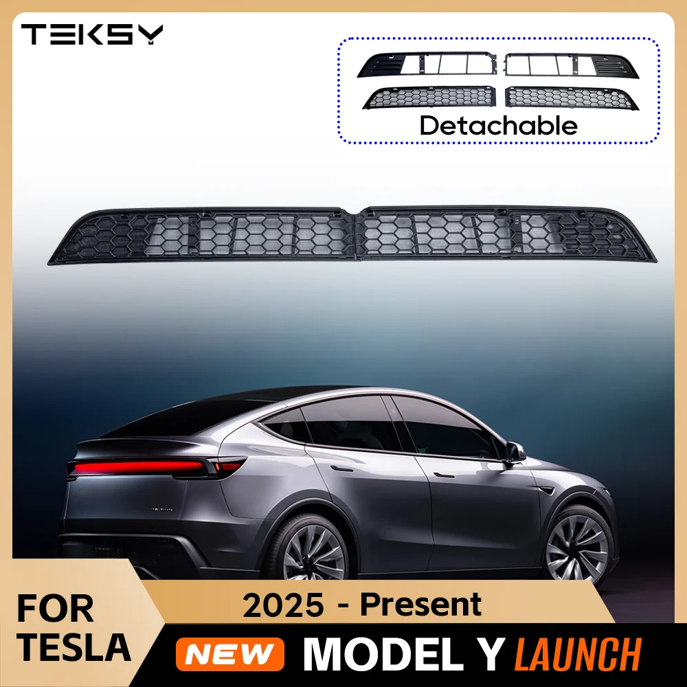 For Tesla Model Y 2025 Launch Lower Bumper Anti Insect Net Anti Dust Proof Inner Vent Grille Cover Insect-proof Front Cover