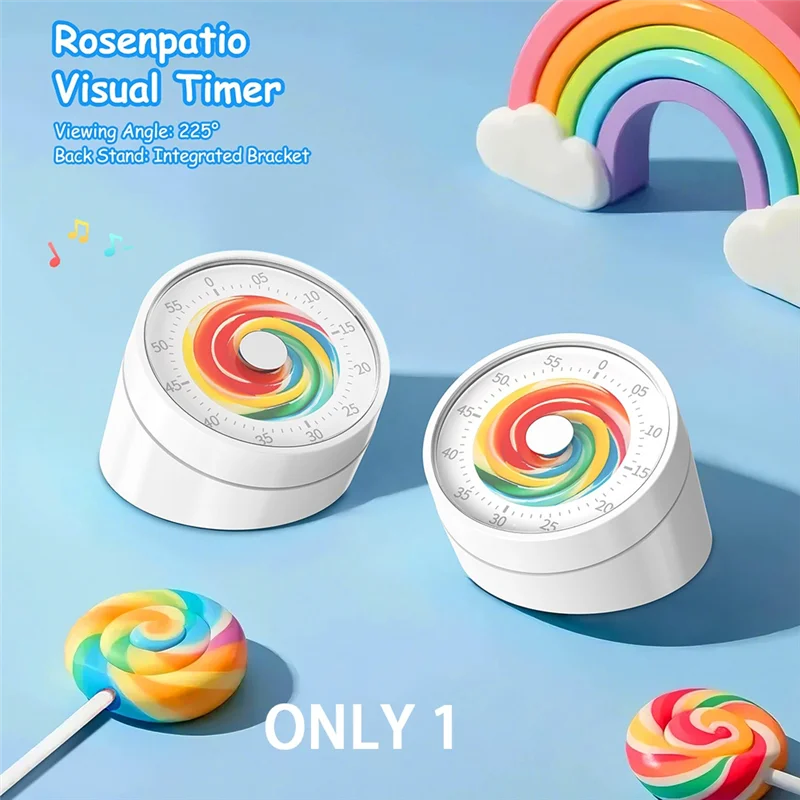 Visual Classroom Timer For Kids - Desk 60 Minutes Countdown Timers For Teachers And Students Easy Rotating And Reading