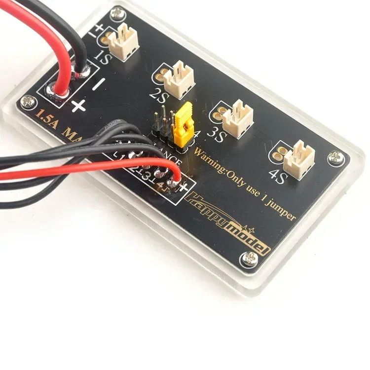 Placa de carregamento de equilíbrio labial série Happymodel 1S 2-4 vias 1,5A máx. com conector XT60 para carregador ISDT HOTA