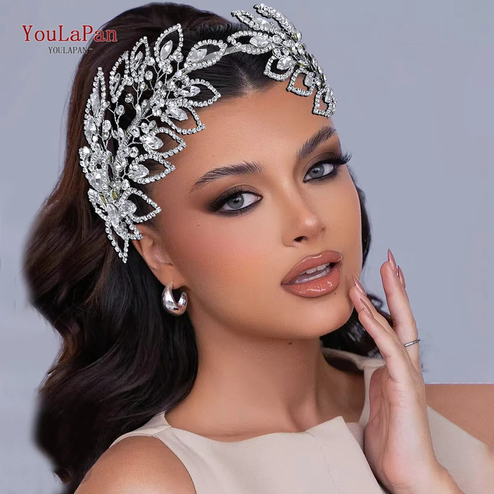 

YouLaPan Bridal Luxury Headband Rhinestone Hairband Woman Wedding Hair Accessories Dancing Party Head Hoop Bride Headpiece HP866