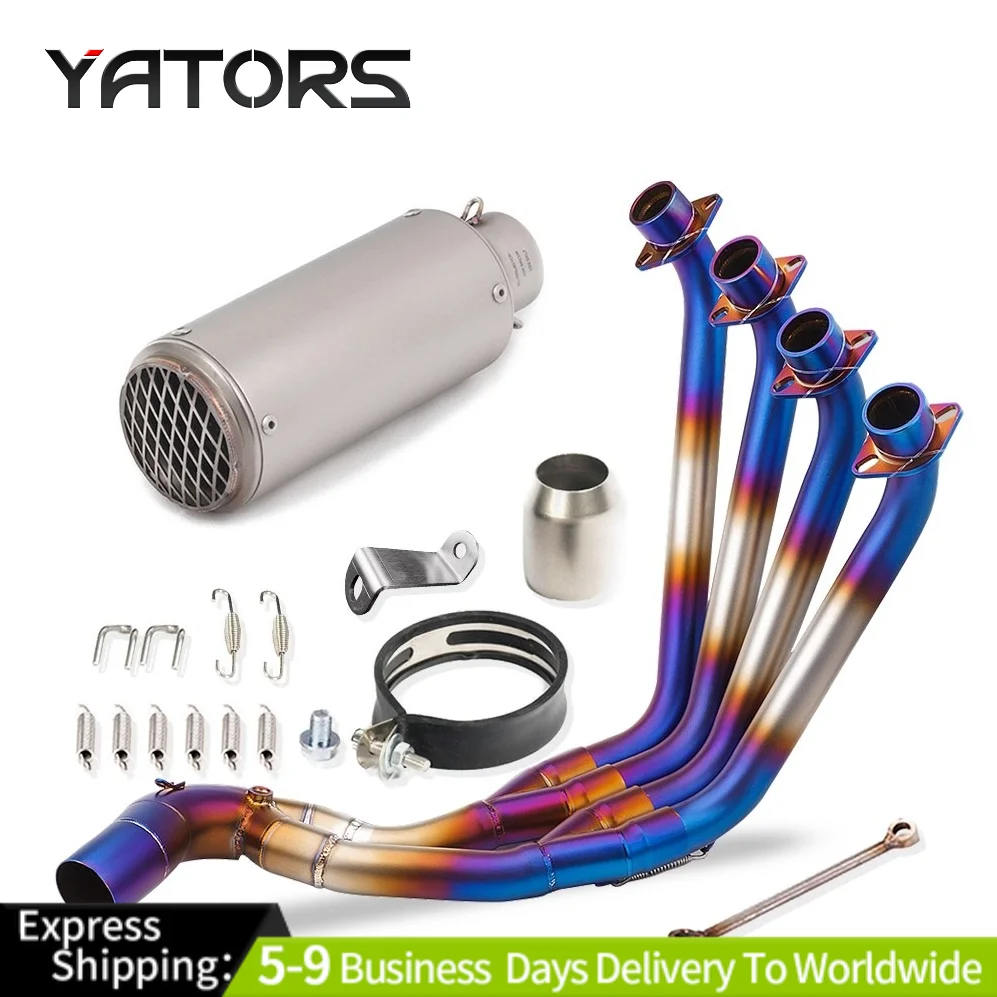 

For Yamaha MT07 YZF-R7 FZ07 14-25 Bolt-on Full Exhaust Header Link Pipe Muffler Exhaust Systems Exhausts Pipes