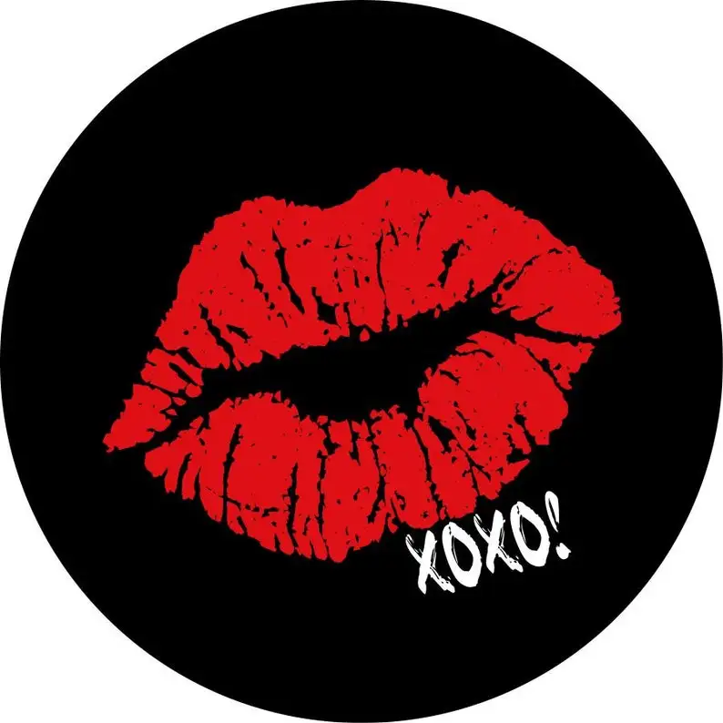 Kiss Lips XOXO ( any color ) Spare Tire Cover for any Vehicle, Make, Model and Size - Jeep, RV, Travel Trailer, Camper & MORE