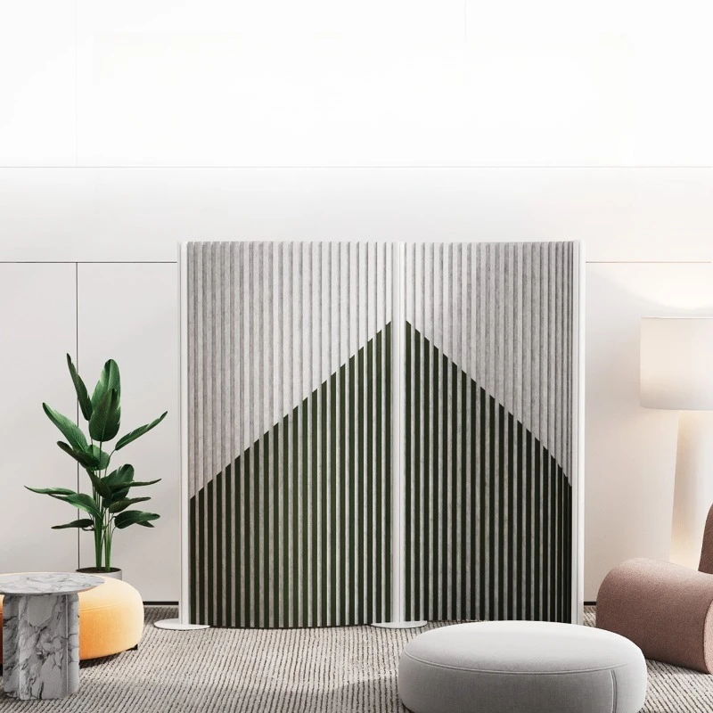 Simple Modern Screen Partition Block Foldable Storage Live Stream Background Wall Business Office Partition Wall