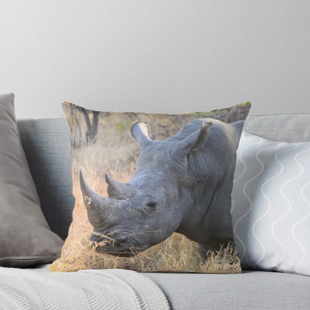 

White rhinoceros rhino in Kruger National Park, South Africa Throw Pillow Bed pillowcases Rectangular Cushion Cover pillow