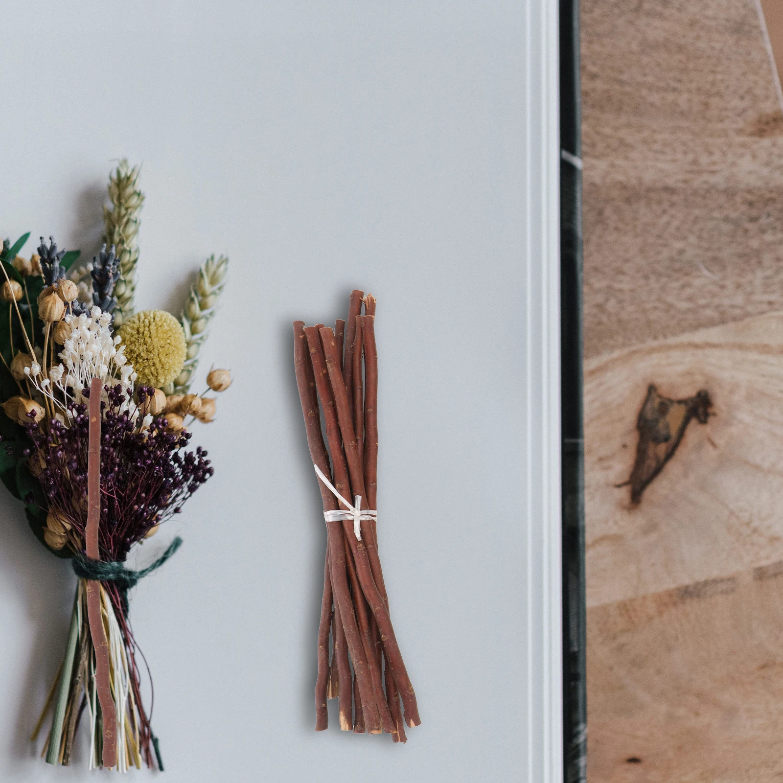 

COHEALI 40pcs Artificial Rattan Branch LED Decorative Dried Birch Willow Sticks Natural Twig Craft Blocks Brown Light