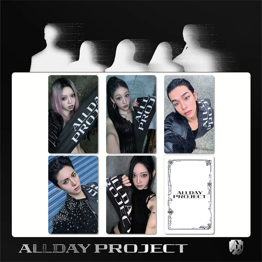 Cosplay ALLDAY PROJECT CRASH HD Album Photocards Double Sides Glossy LOMO Cards ANNIE TARZZAN BAILEY WOOCHAN 5Pcs Postcard
