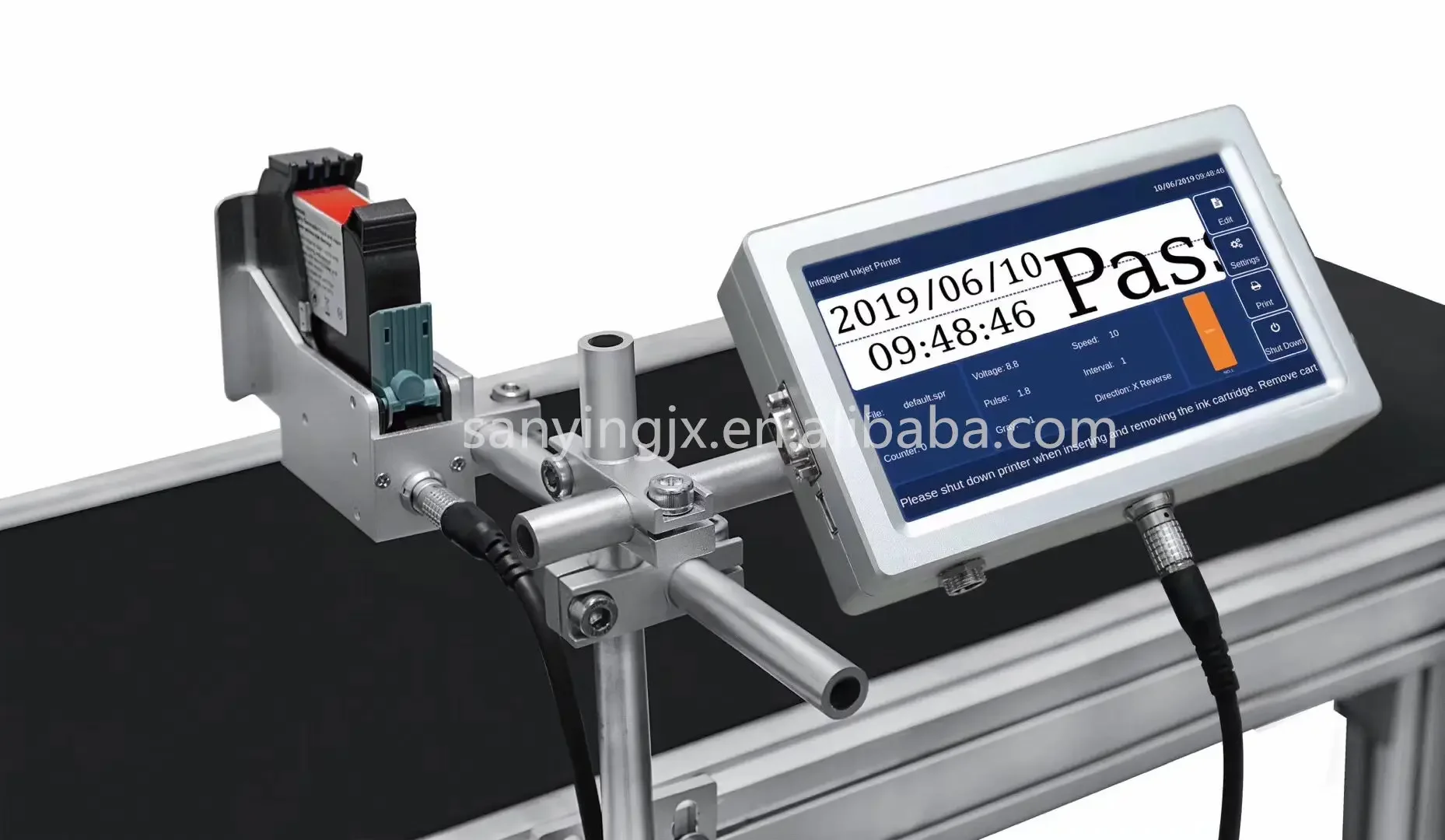 Ink-jet Plastic Bags Expiry Date Printing Coding Machine Online Inkjet Printer With Conveyor