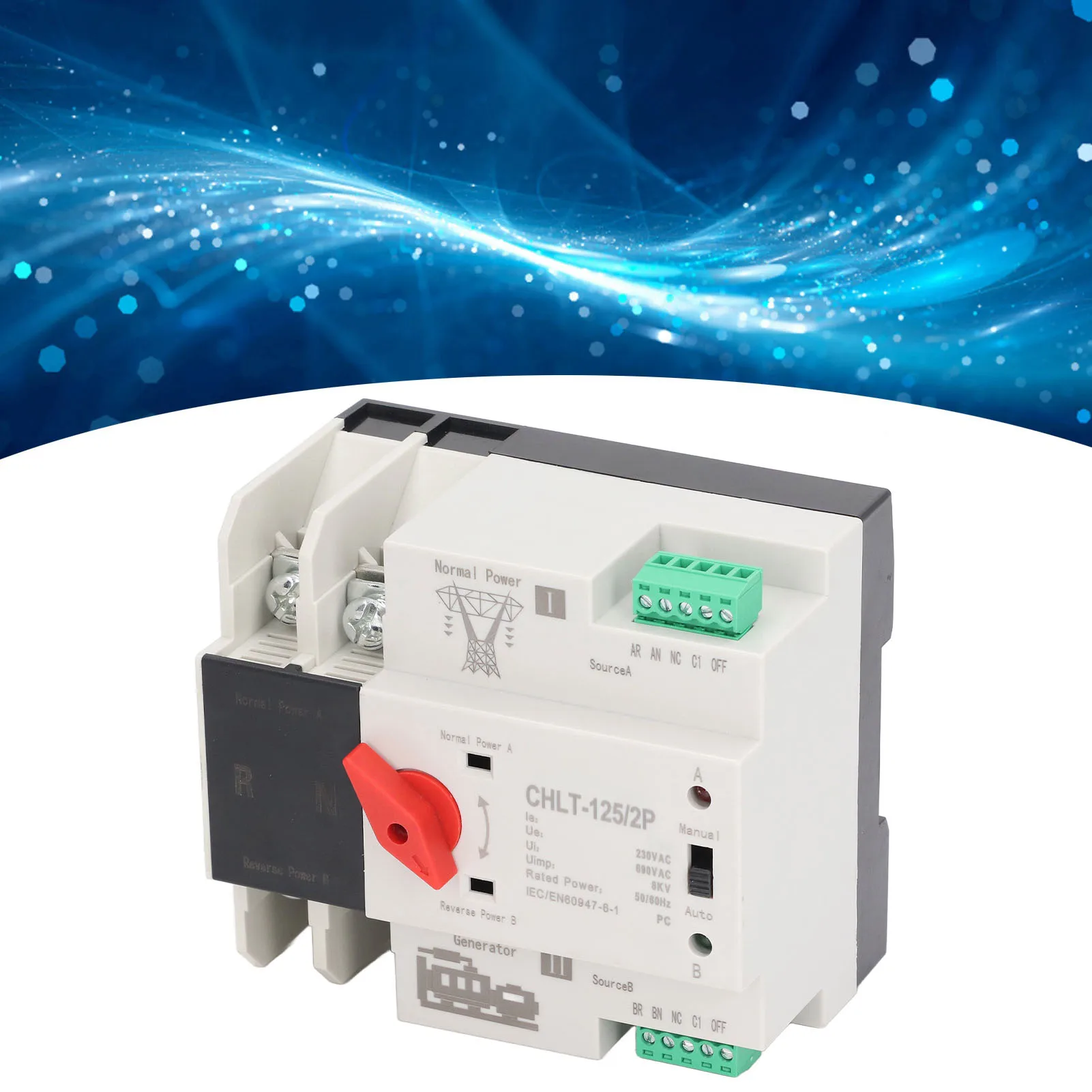 

Dual Power Automatic Transfer Flame Retardant Dual Power for Shopping Mall AC230V Automatic Transfer
