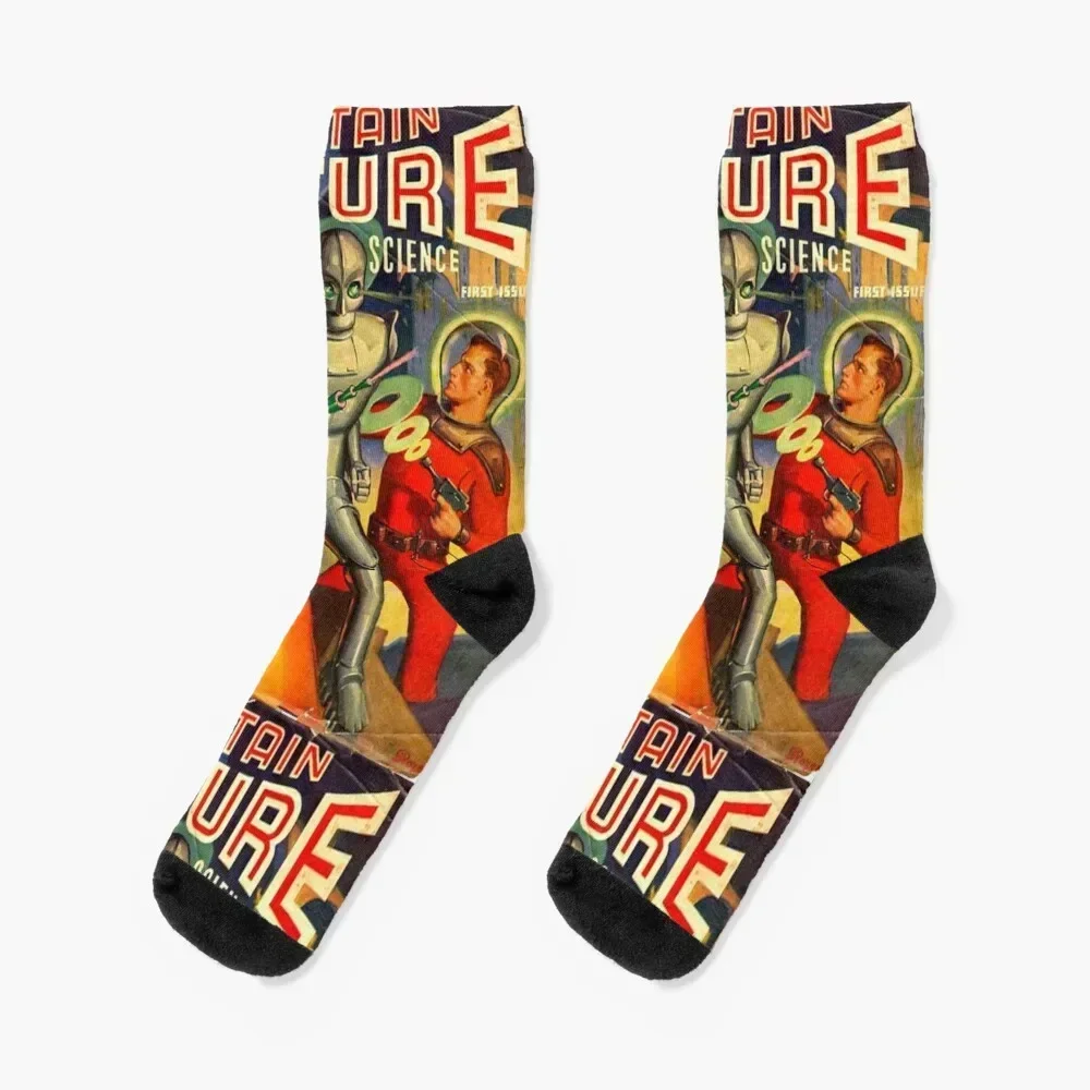 

Captain Future Socks hockey golf gift floral Boy Socks Women's