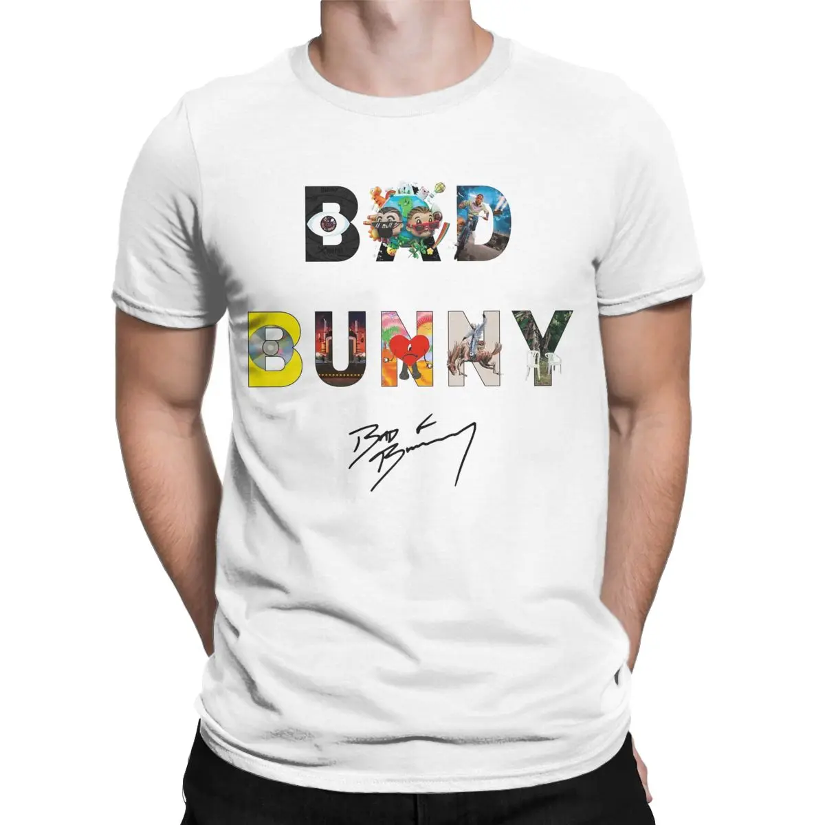 

All Seasons Men Women's BAD BUNNYs DeBi TiRAR MaS FOToS New Album Shirt Outfit Cotton Tops T-shirt Novelty Tee Shirt