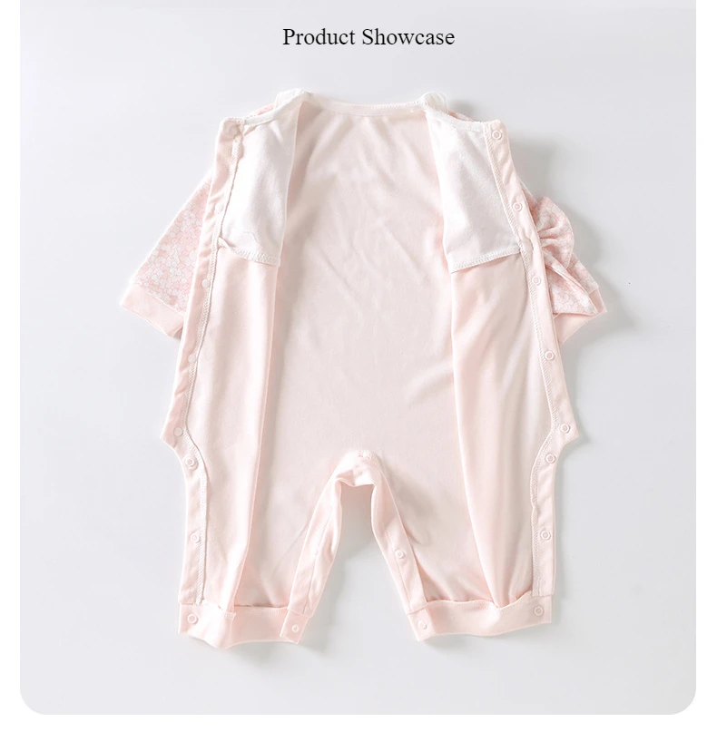 Baby Romper Girl Cute Bow Tie Long Sleeve Bodysuits & One-pieces 100% Cotton Bodysuit for Four Seasons Bebe Outfits
