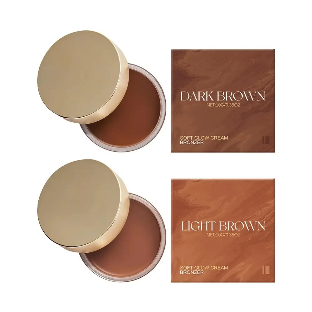 新しい保湿ブラウンタンニングクリーム 10g スムースメイクアップクリーム ブロンザー ダークブラウン ライトブラウン サンレスセルフタンニング ボディブロンザー